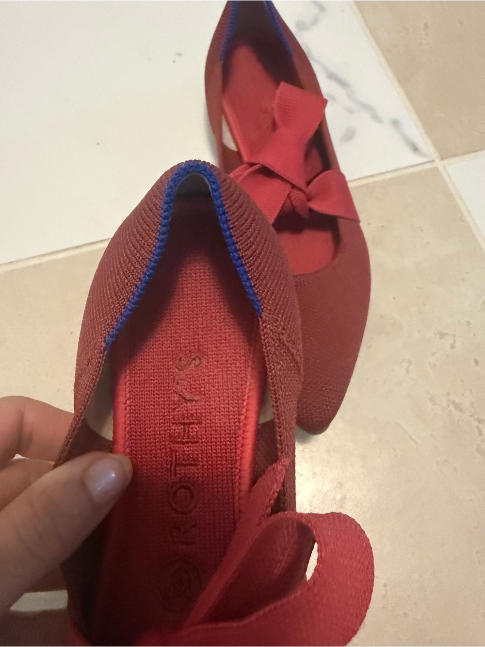 Rothy's Bow Point Flat in Cinnamon - Picture 7 of 11